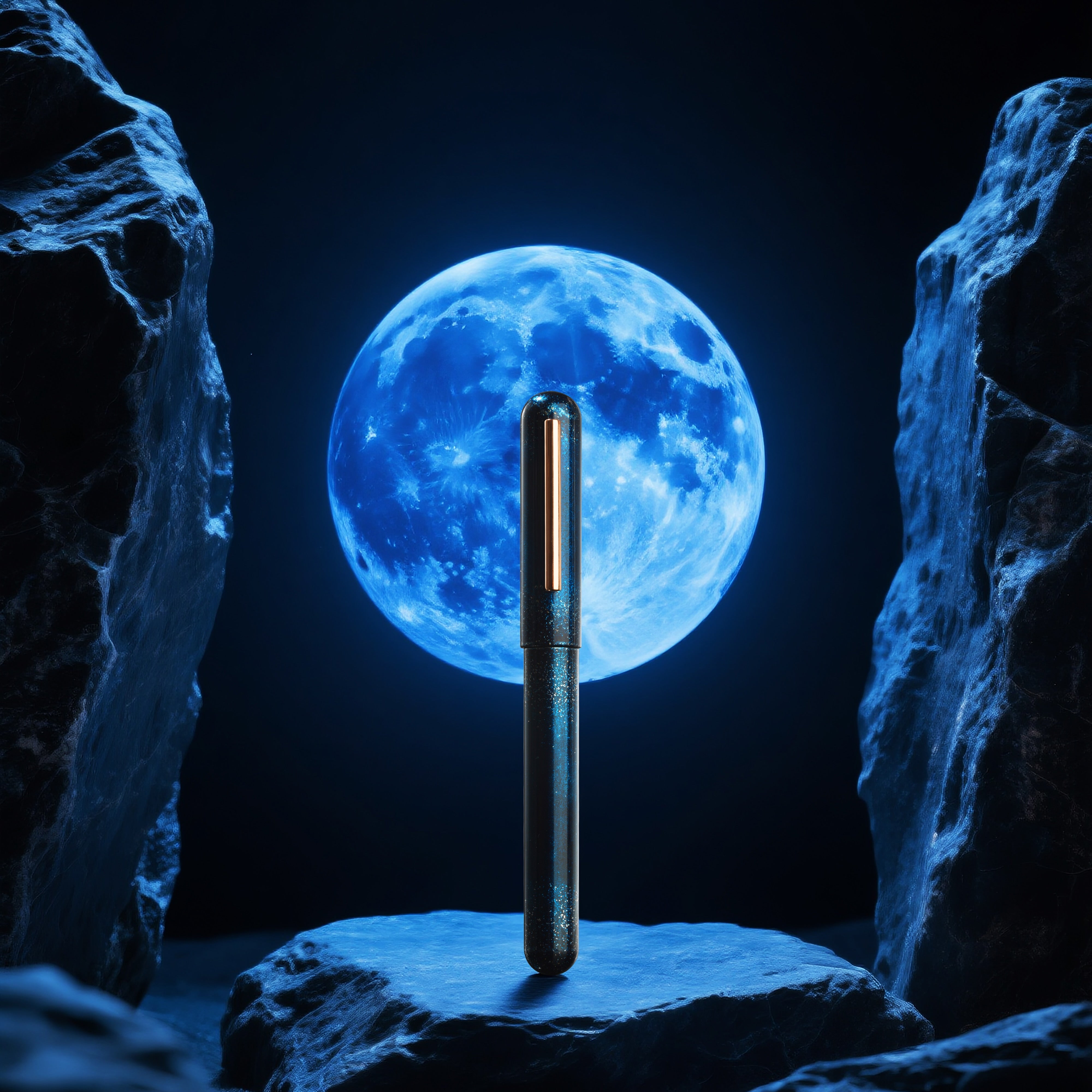 IKKAKU by Nahvalur 蓝月 Blue Moon Urushi Pen | Nahvalur
