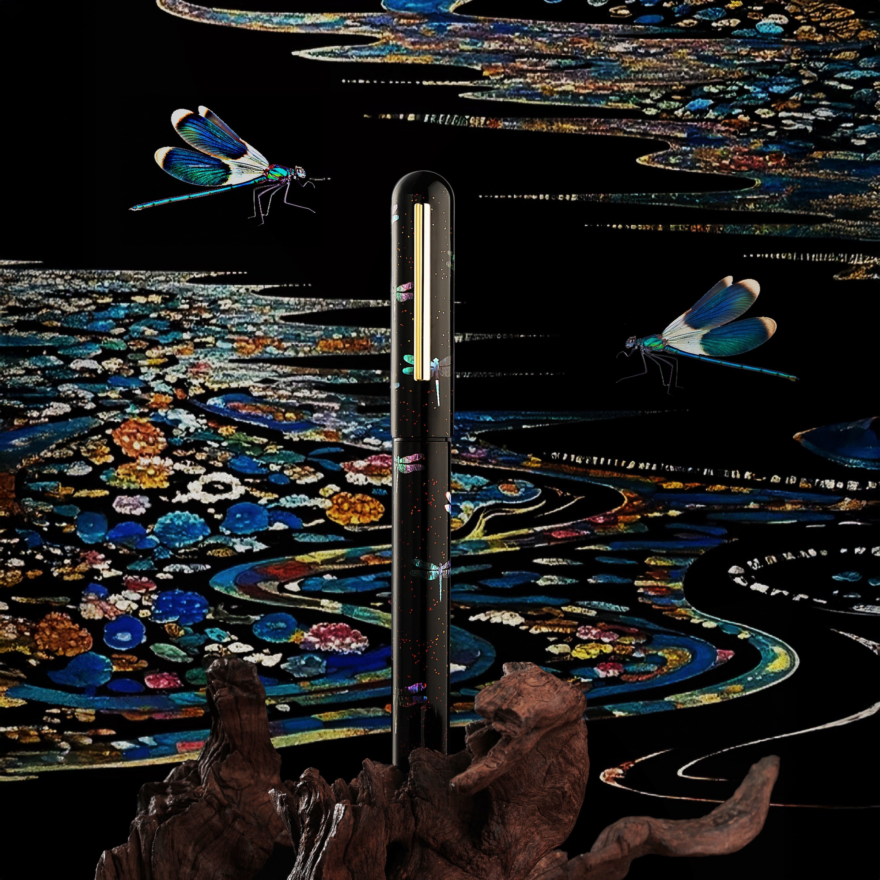 IKKAKU by Nahvalur 蜻蜓 Dragonfly Urushi Fountain Pen | Nahvalur