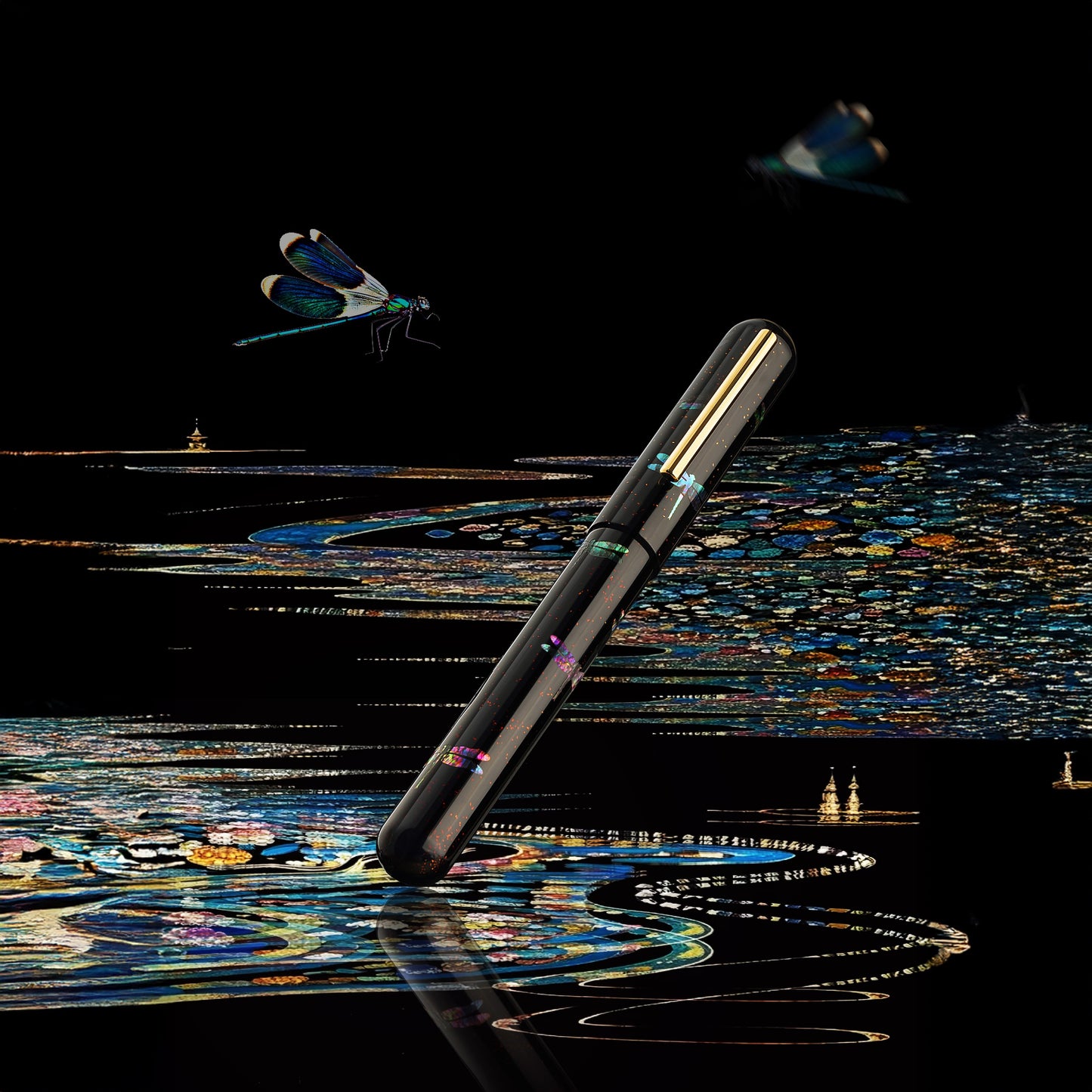 a black urushi fountain pen