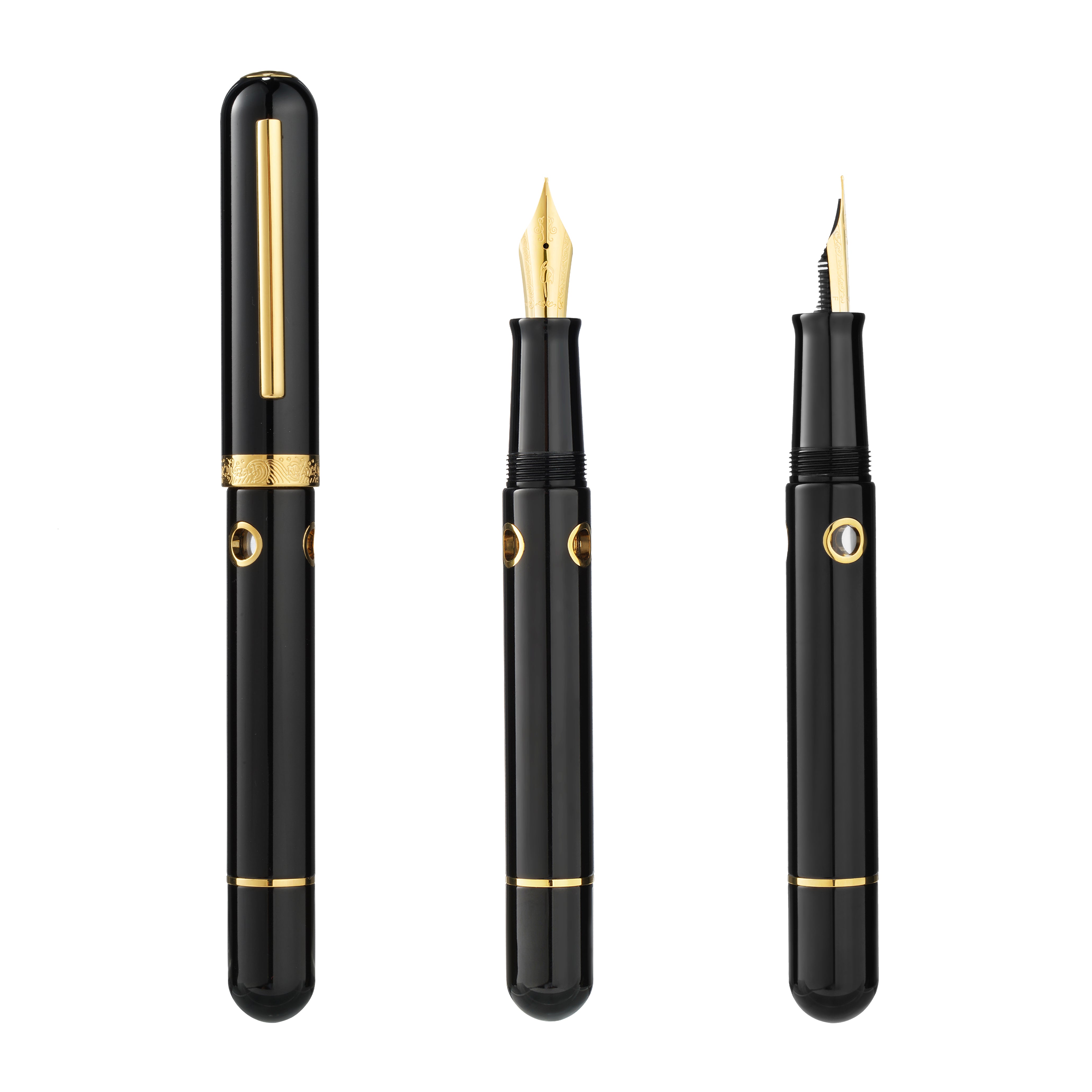 Nahvalur Nautilus Cephalopod Gold Ebonite Fountain Pen
