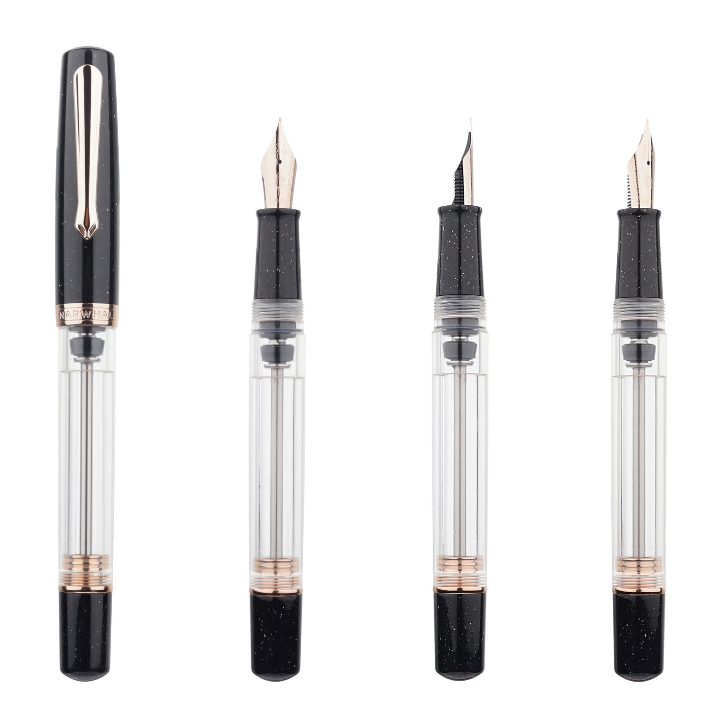 Nahvalur-Original-Plus-Lovina-Graphite-Fountain-Pen-Four-Views-White-Background
