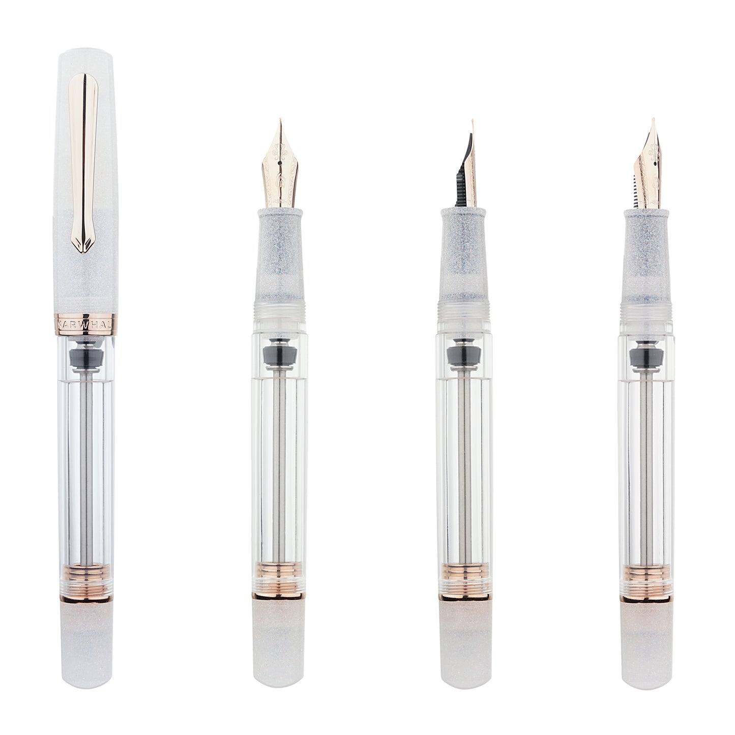 Nahvalur-Original-Plus-Matira-Quartz-Fountain-Pen-Four-Views-White-Background