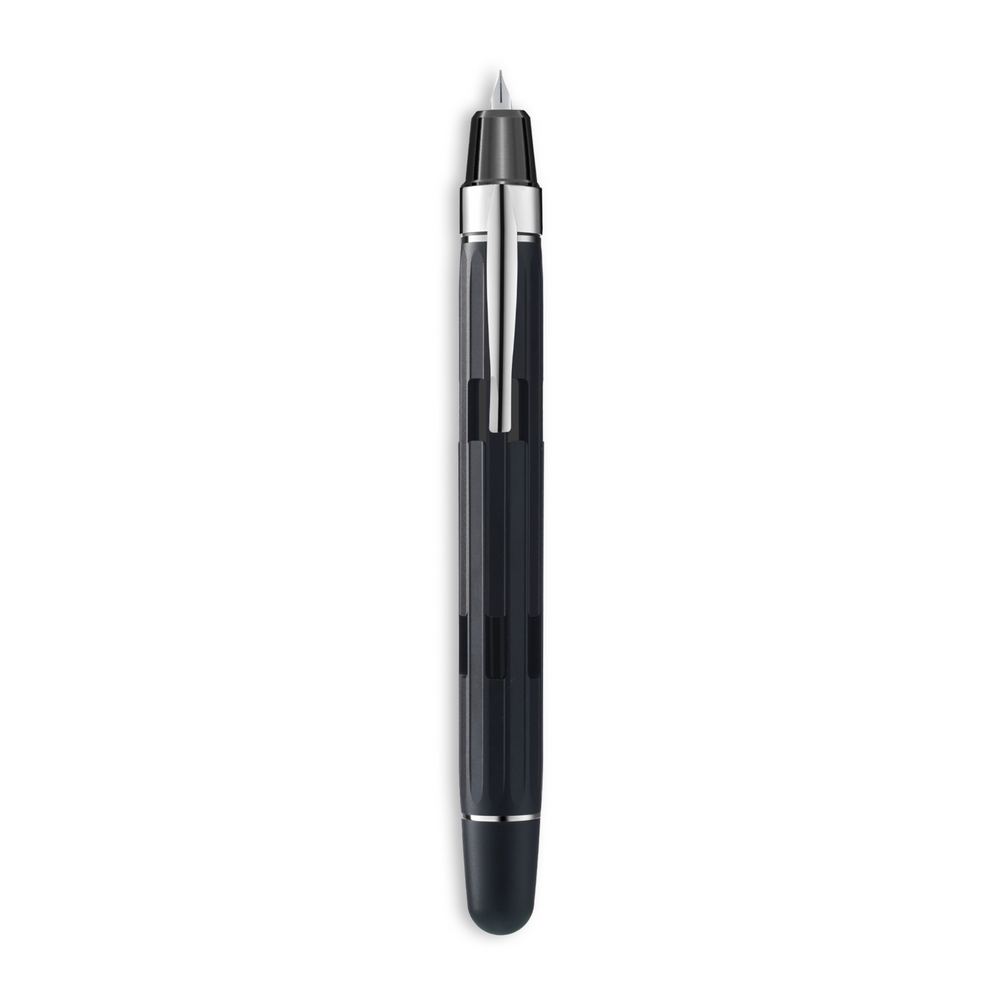 Nahvalur Eclipse Black Silver Fountain Pen