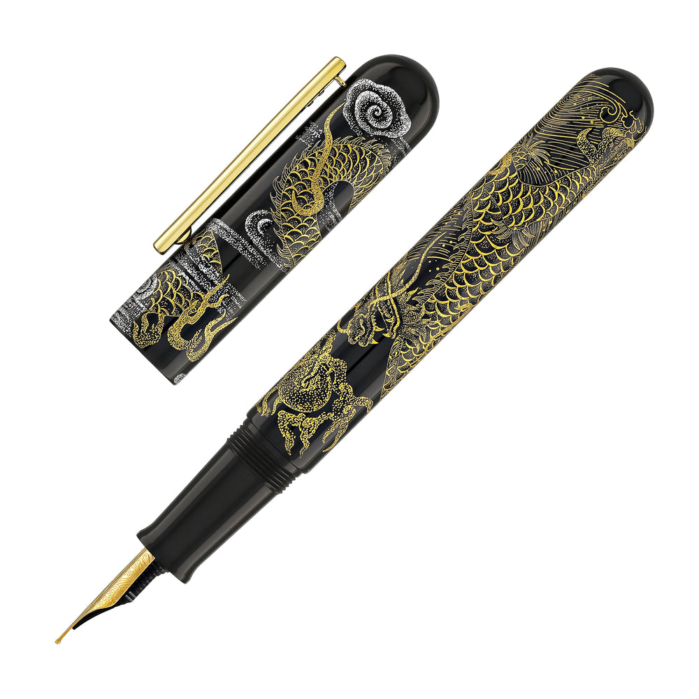 
                  
                    IKKAKU by Nahvalur 盘龙 Pan-Long (Coiling Dragon) Urushi Chinkin Fountain Pen
                  
                