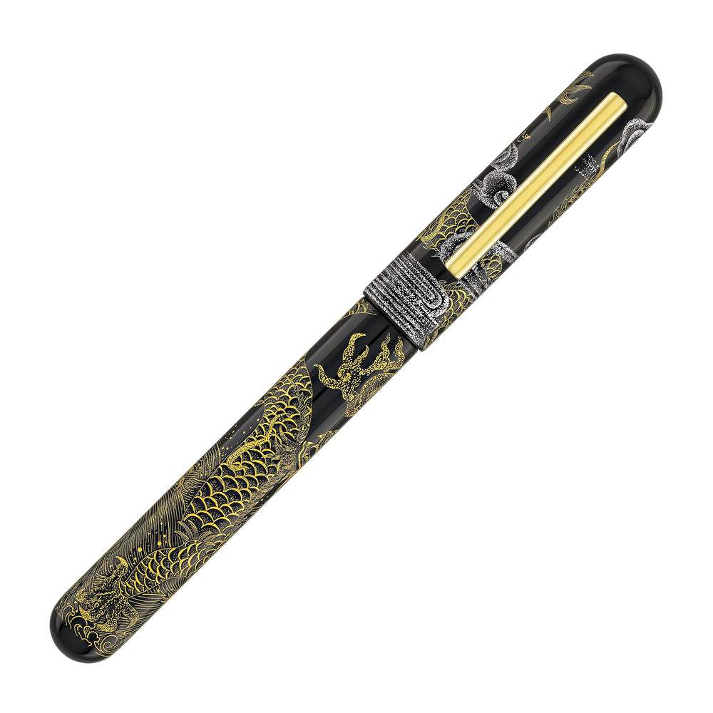 
                  
                    IKKAKU by Nahvalur 盘龙 Pan-Long (Coiling Dragon) Urushi Chinkin Fountain Pen
                  
                