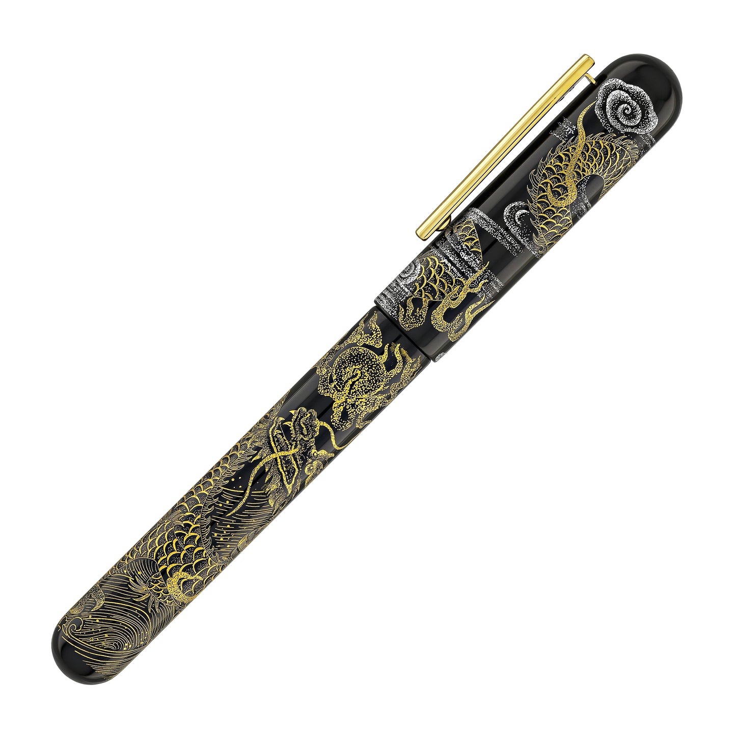 
                  
                    IKKAKU by Nahvalur 盘龙 Pan-Long (Coiling Dragon) Urushi Chinkin Fountain Pen
                  
                
