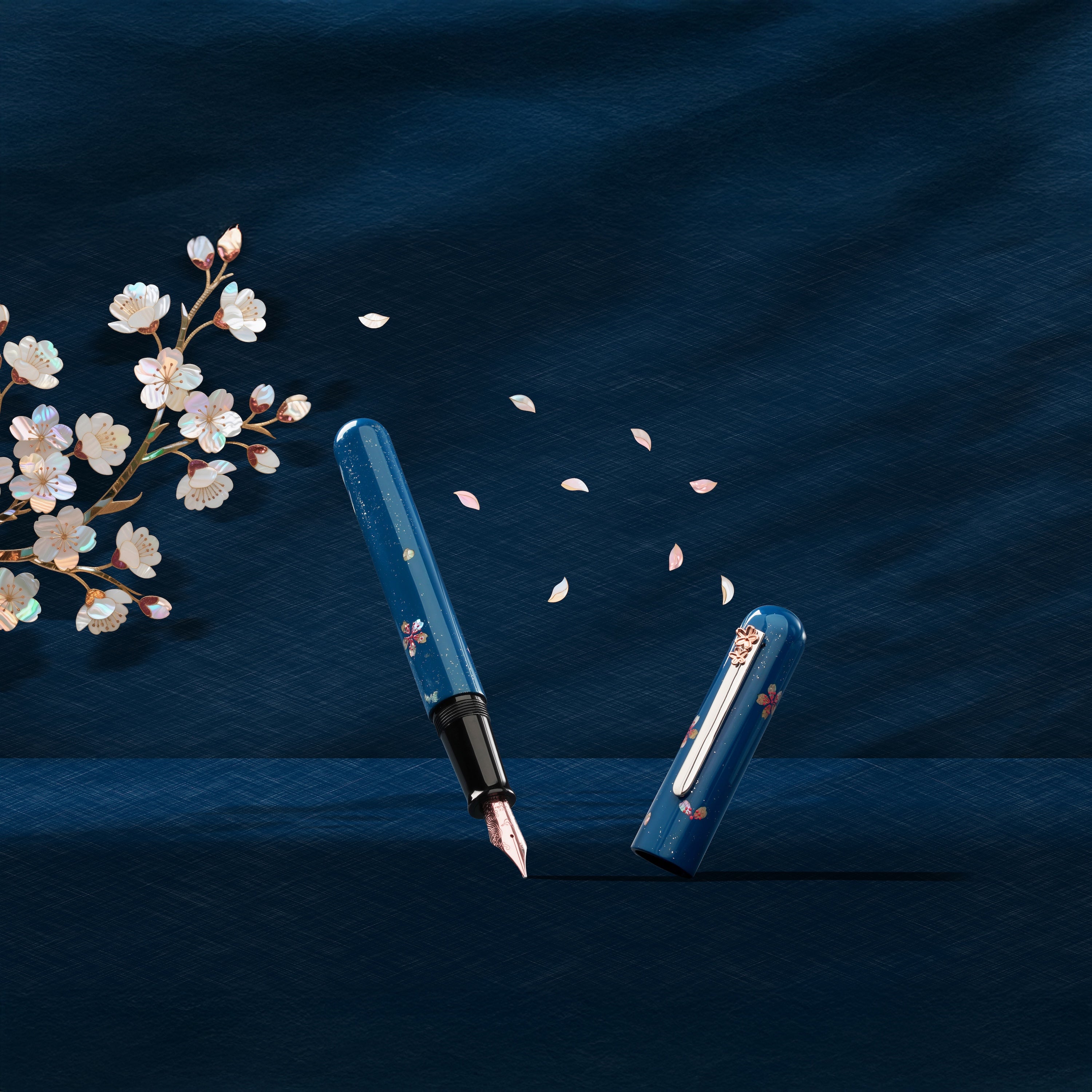 IKKAKU by Nahvalur 落樱 Cherry Blossom Urushi Fountain Pen