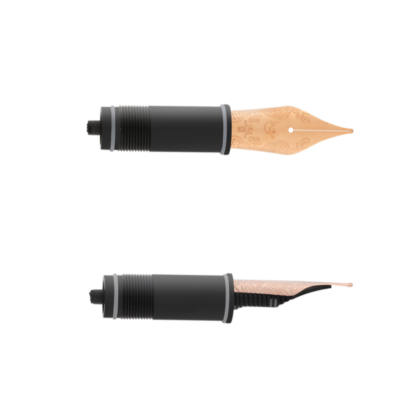 Nahvalur 14K Gold Plastic Feed Fountain Pen Nib Rose Gold