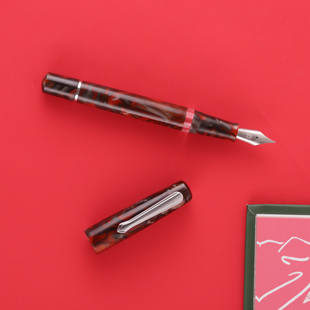 Nahvalur Schuylkill Rockfish Red Fountain Pen